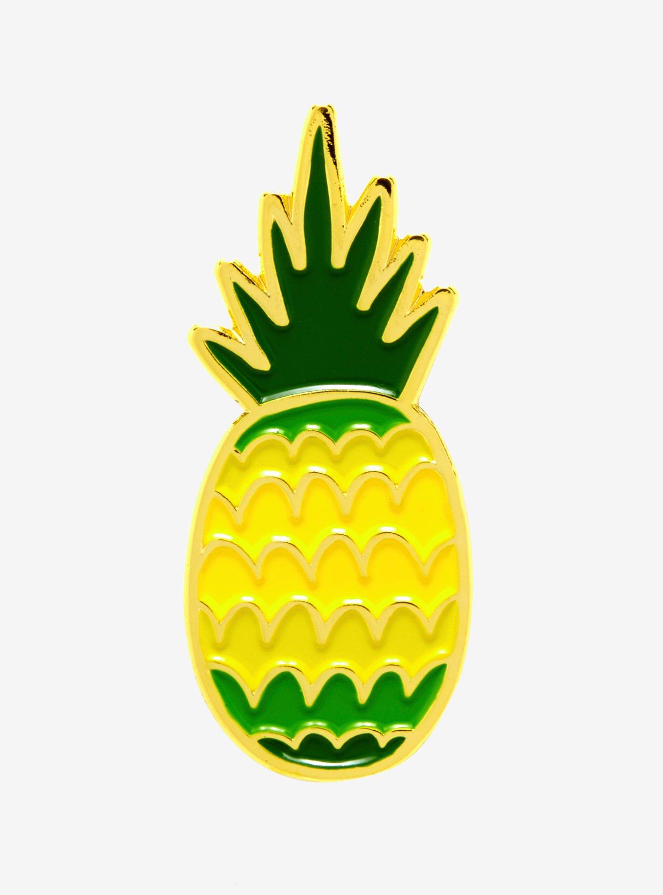Funky Pineapple Enamel Pin, , hi-res
