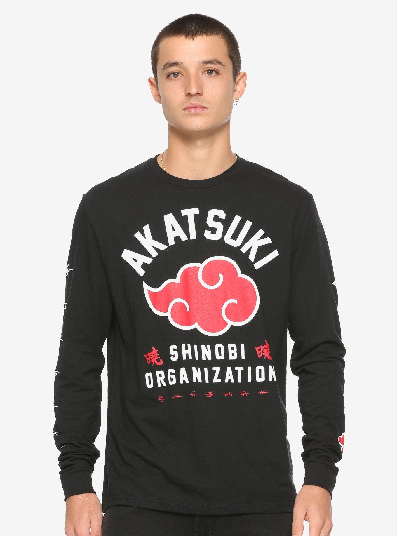 Naruto Akatsuki Shinobi Organization Long-Sleeve T-Shirt, BLACK, hi-res
