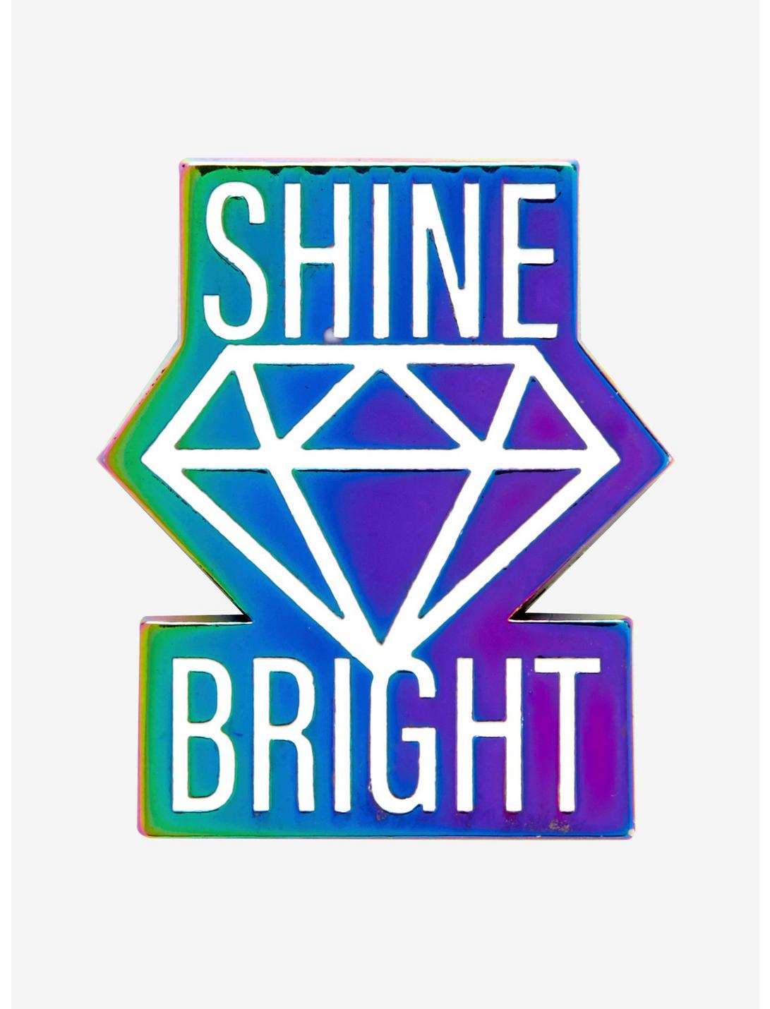 Anodized Shine Bright Diamond Enamel Pin, , hi-res