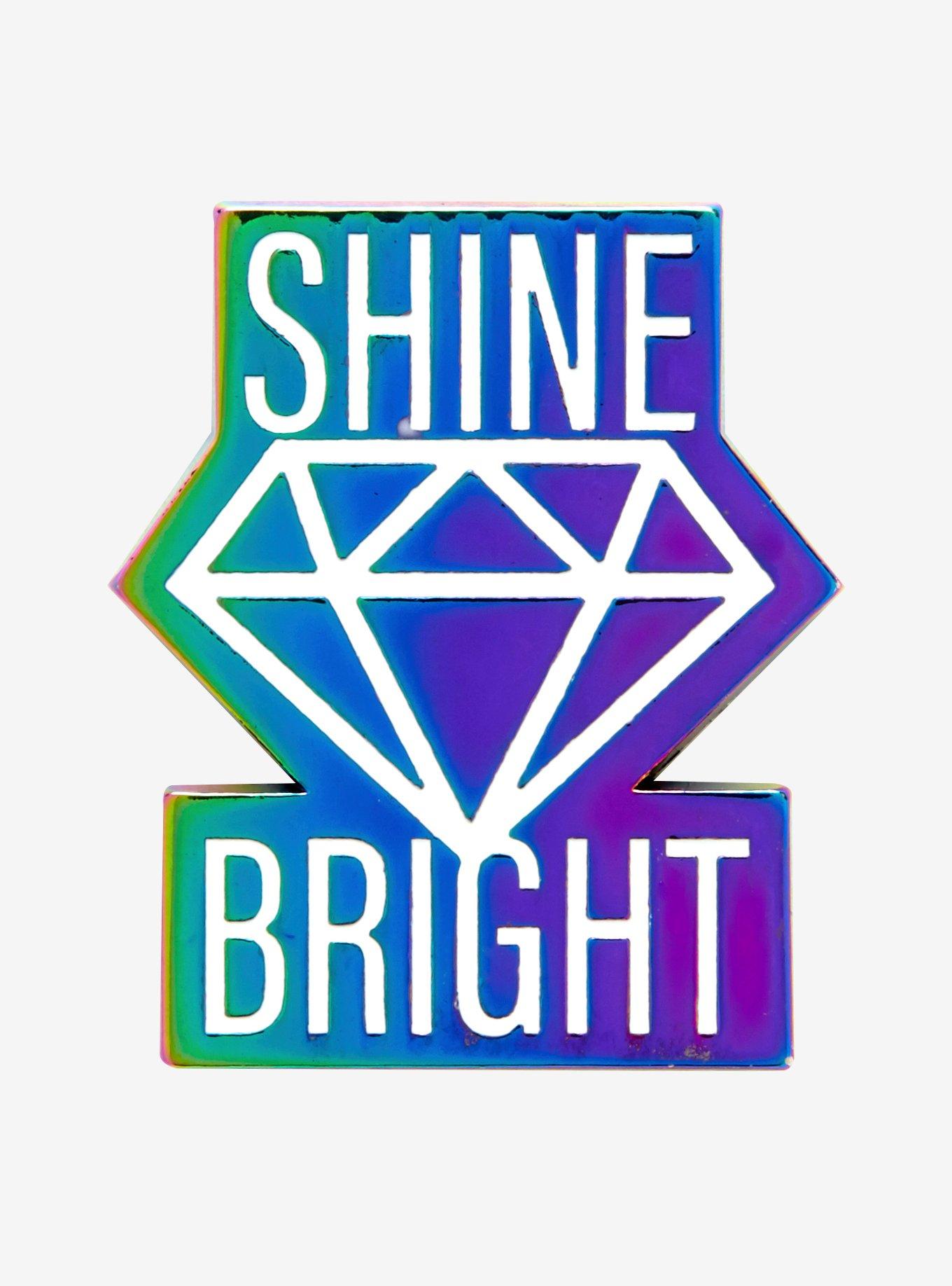 Anodized Shine Bright Diamond Enamel Pin, , hi-res