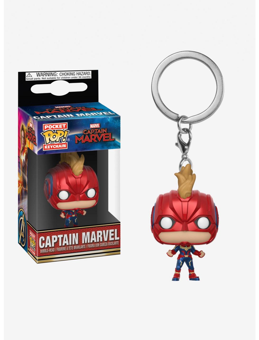 Funko Marvel Captain Marvel Pocket Pop! Captain Marvel (Helmet) Key Chain, , hi-res