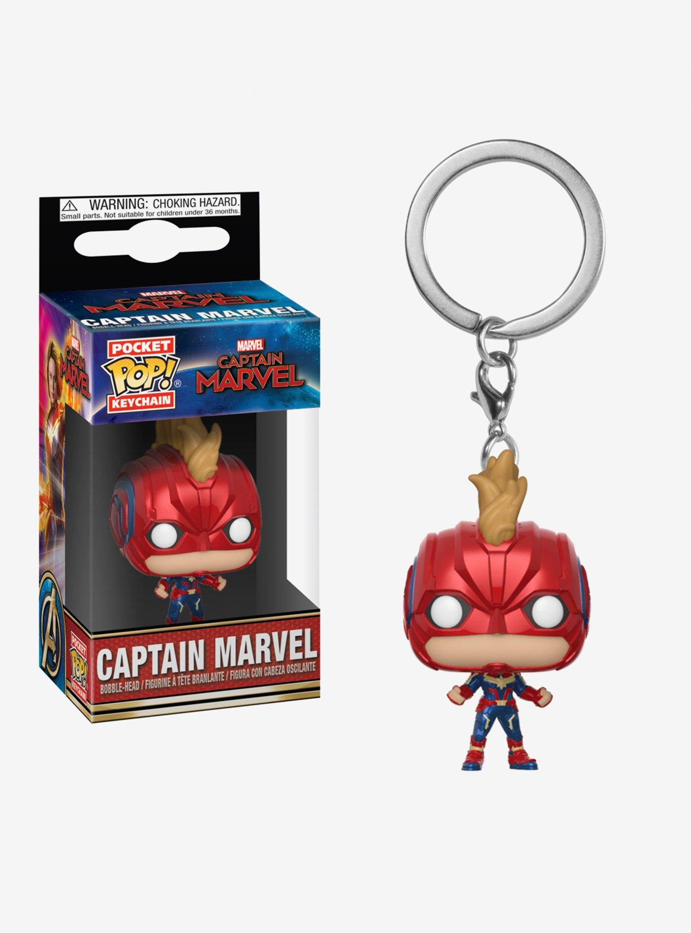 Funko Marvel Captain Marvel Pocket Pop! Captain Marvel (Helmet) Key Chain, , hi-res