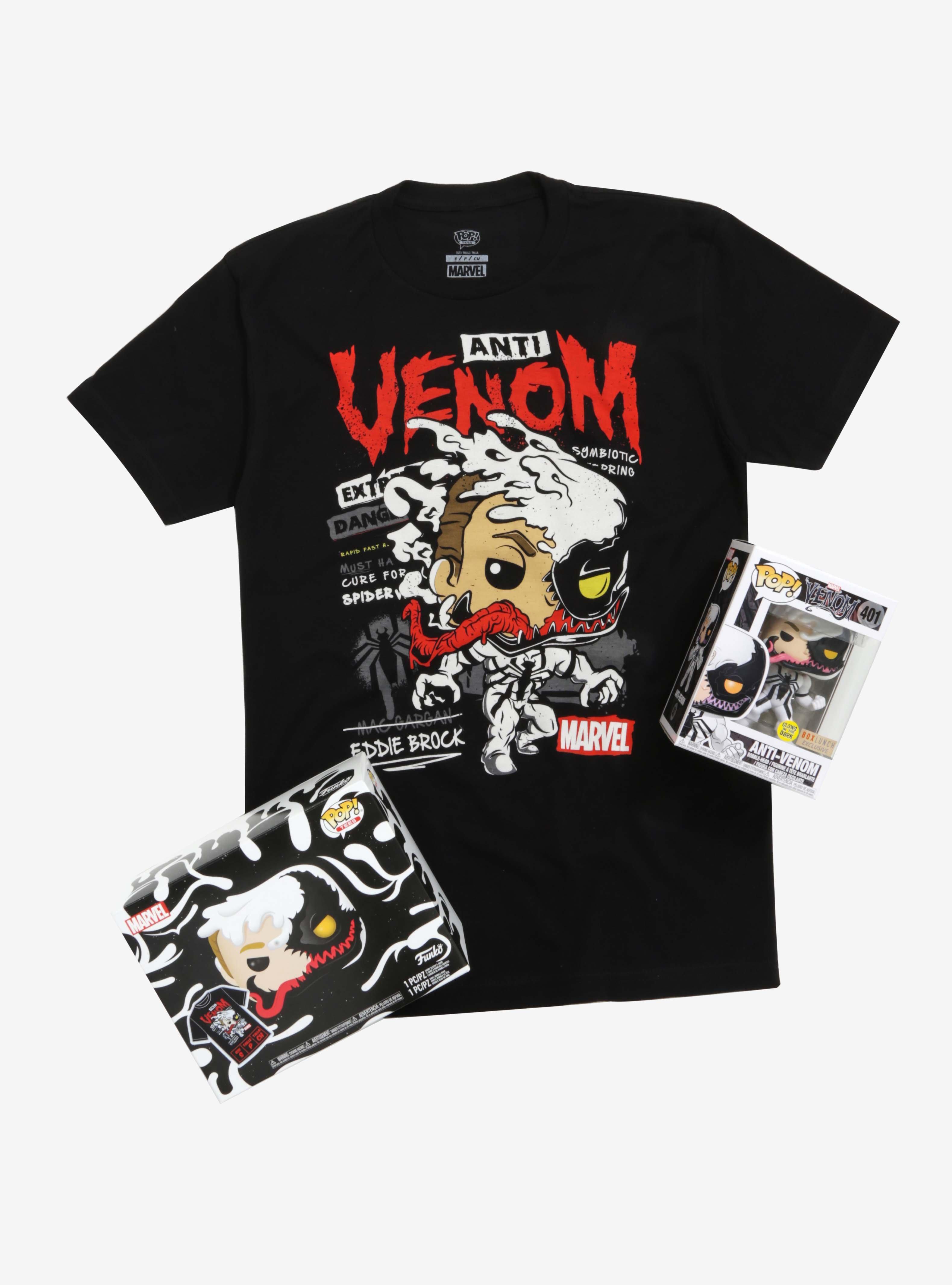 Funko Pop! Marvel Venom Vinyl Bobble-Head & T-Shirt - BoxLunch Exclusive