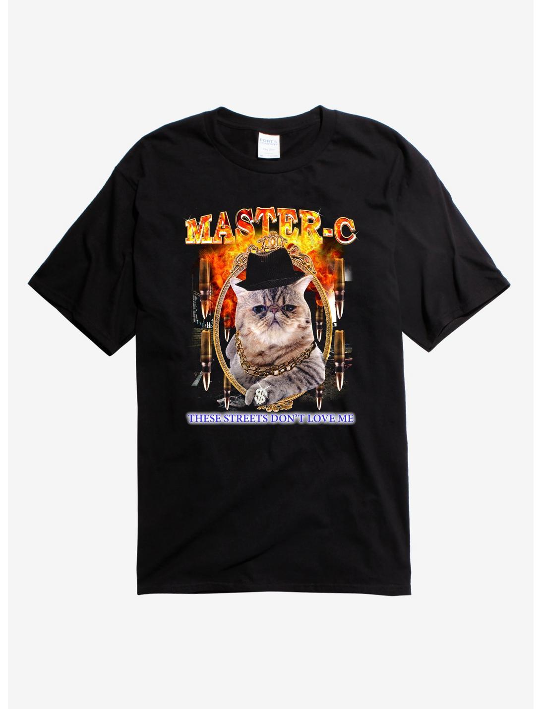 Master C Cat T-Shirt, BLACK, hi-res