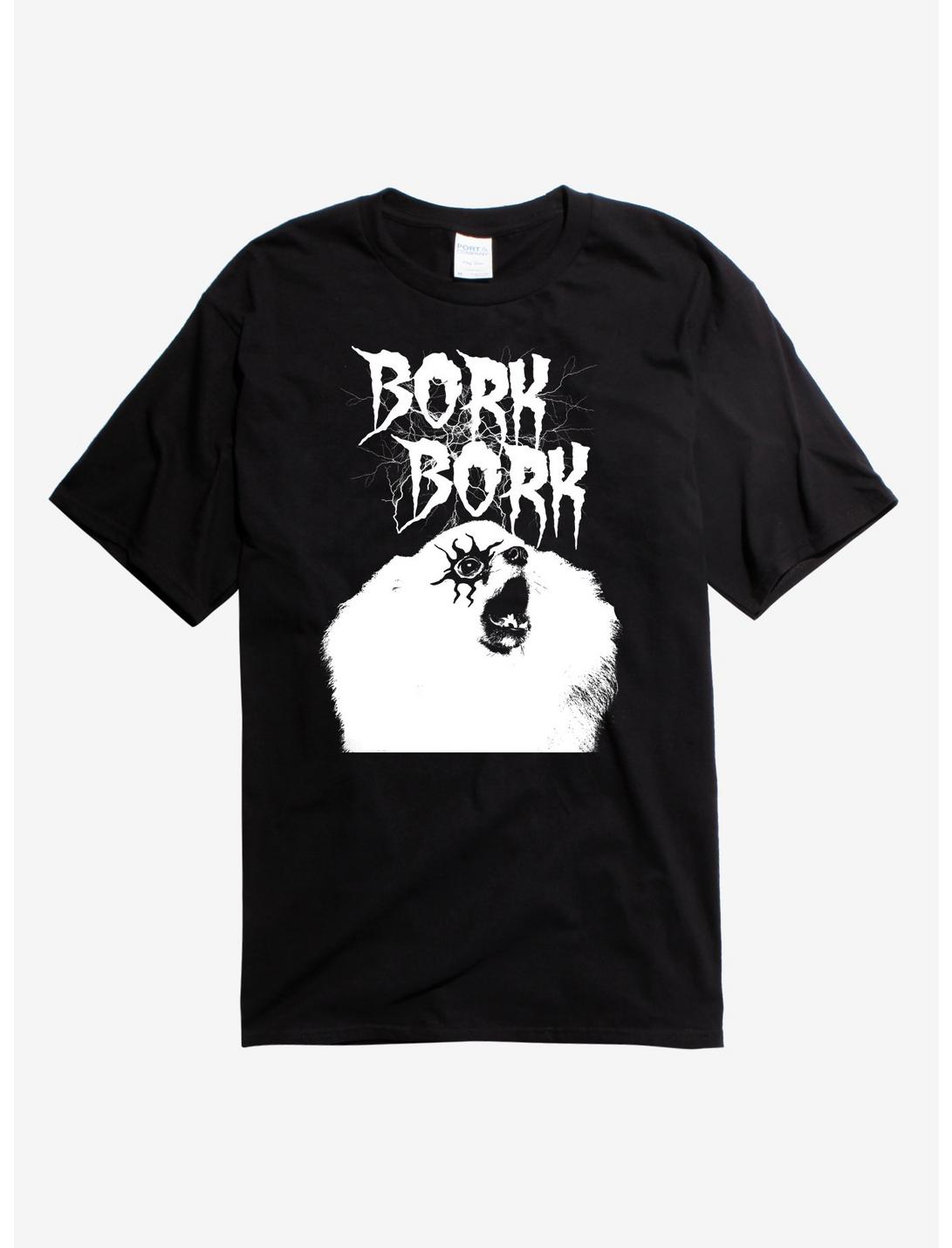 Lightning Bork Bork Dog T-Shirt, BLACK, hi-res