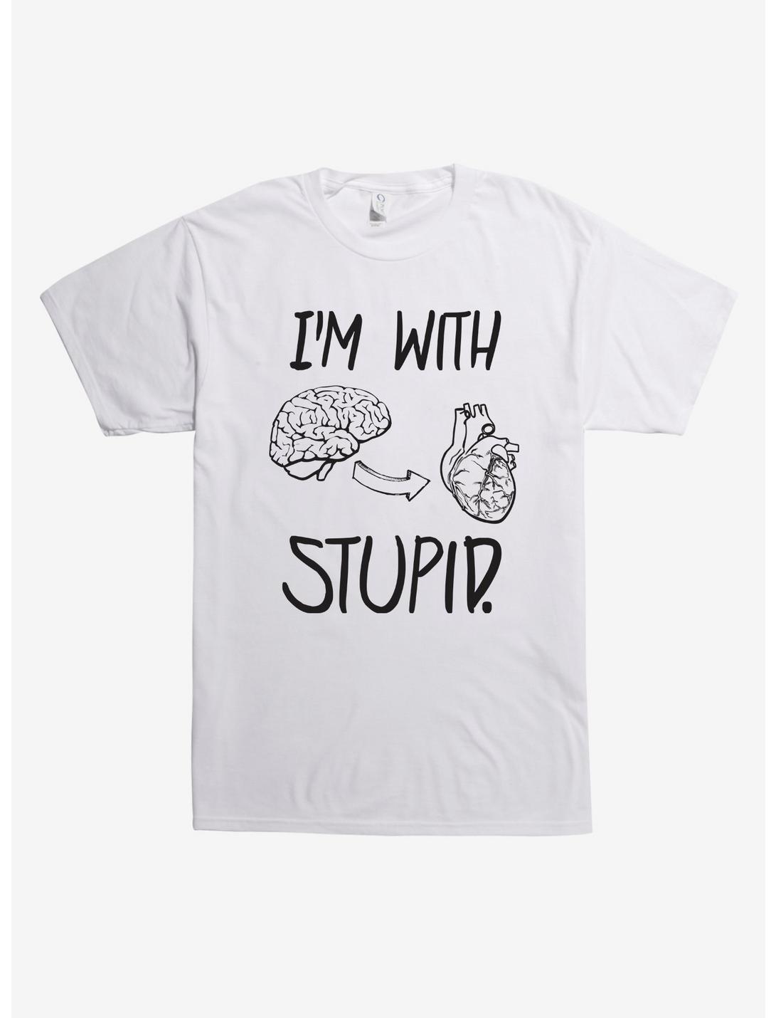 I'm With Stupid T-Shirt, WHITE, hi-res