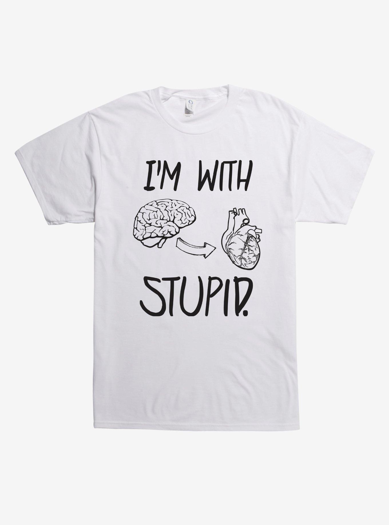 I'm With Stupid T-Shirt, WHITE, hi-res