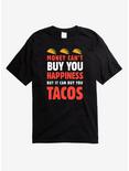 Money Can't Buy Happiness Taco T-Shirt, BLACK, hi-res