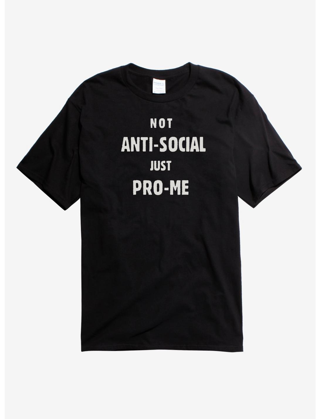 I'm Not Antisocial T-Shirt, BLACK, hi-res