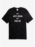 I'm Not Antisocial T-Shirt, BLACK, hi-res