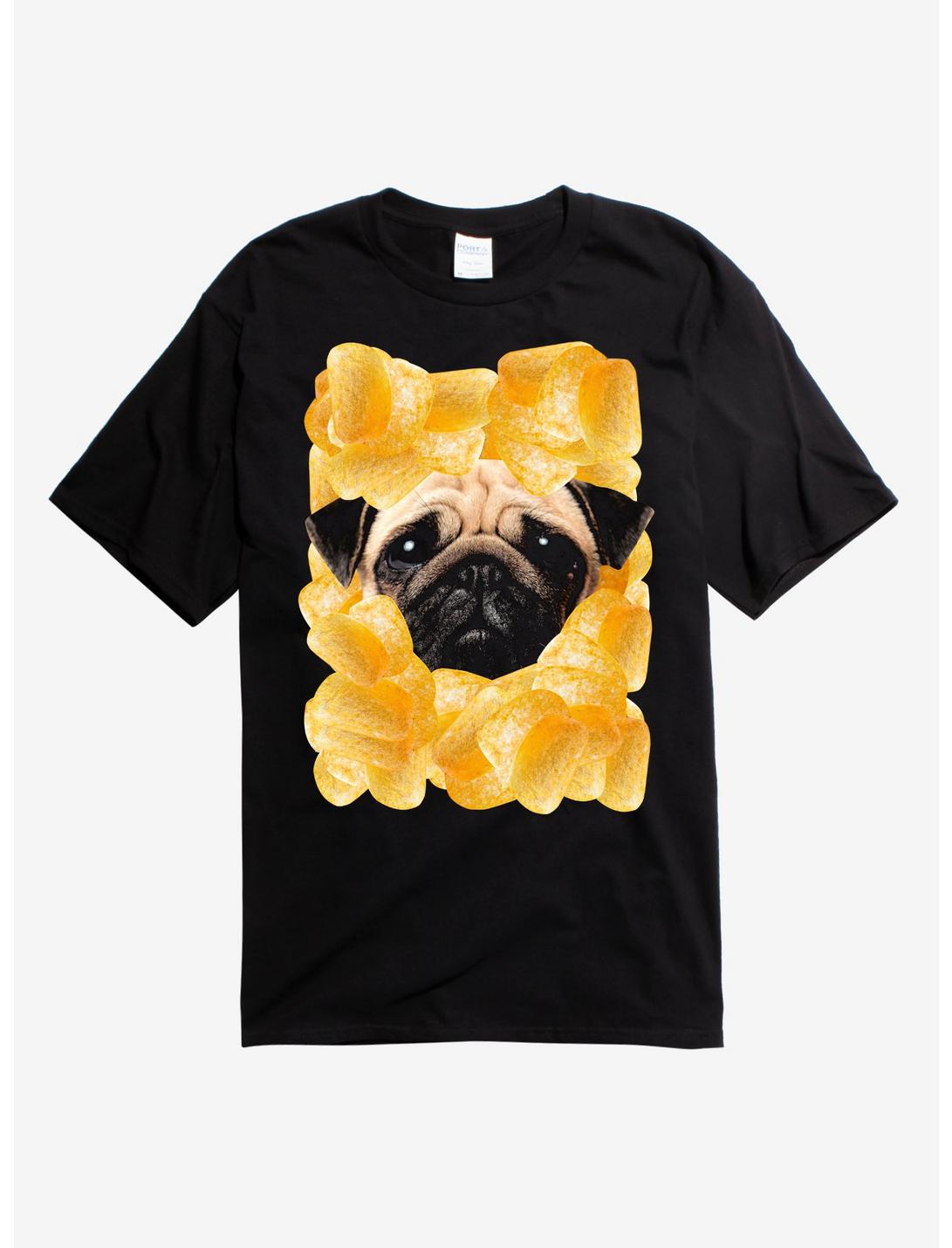 Pug Chips T-Shirt, BLACK, hi-res