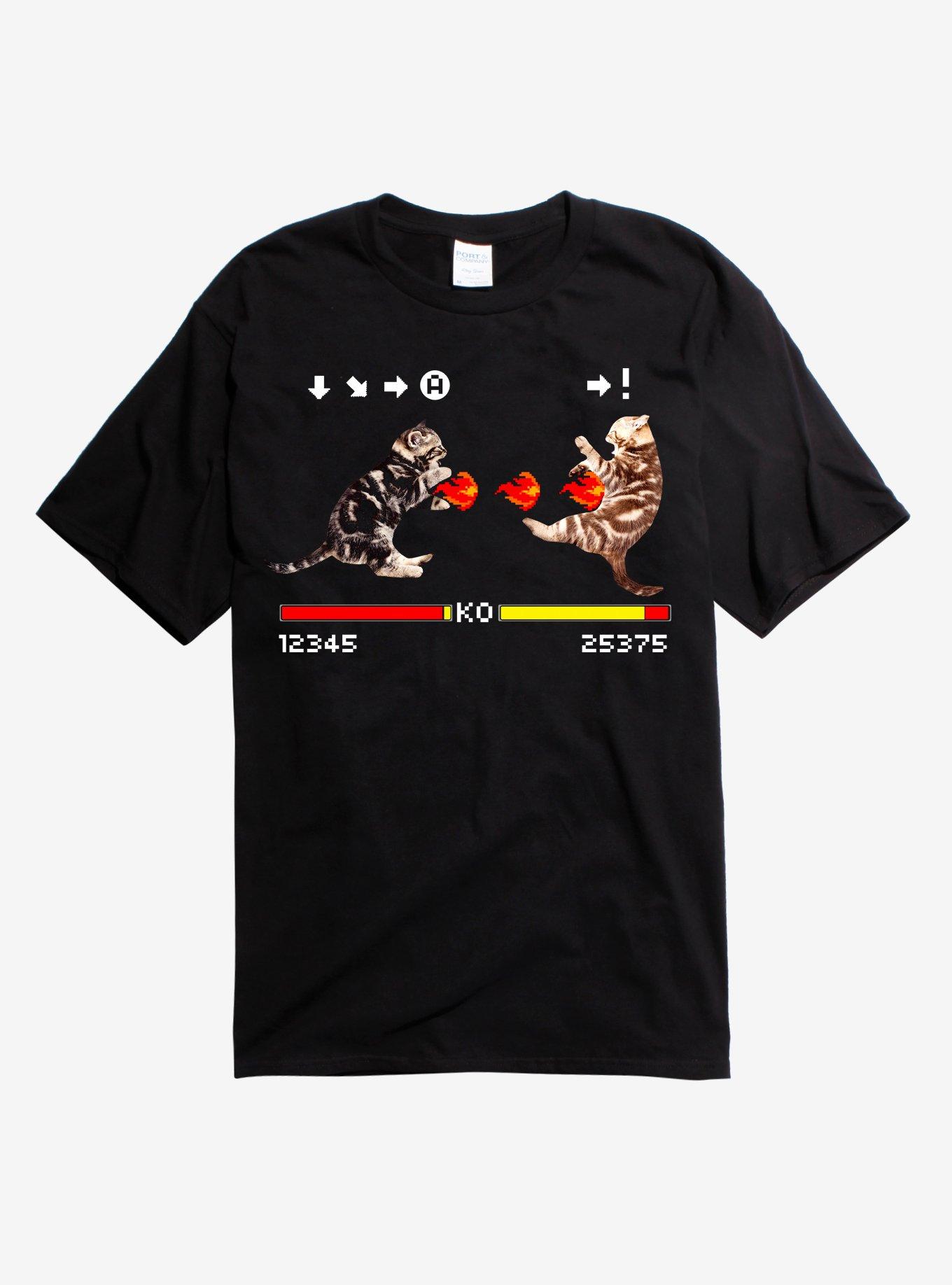 Video Game Cats T-Shirt, BLACK, hi-res