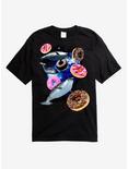 Space Donut Narwhal T-Shirt, BLACK, hi-res