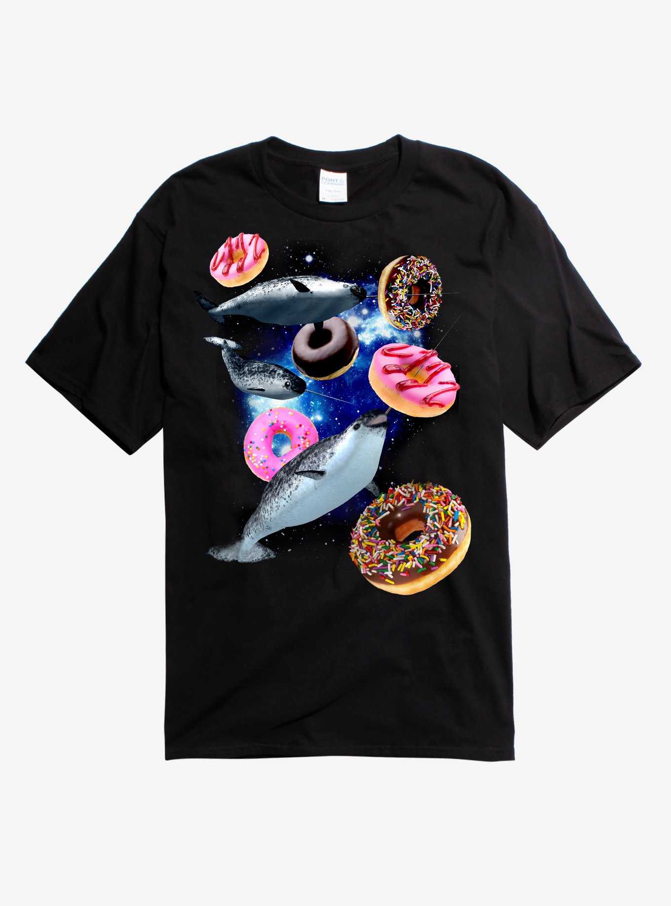 Space Donut Narwhal T-Shirt, , hi-res
