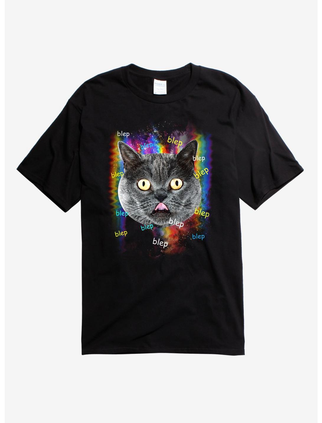 Blep Blep Cat T-Shirt, BLACK, hi-res