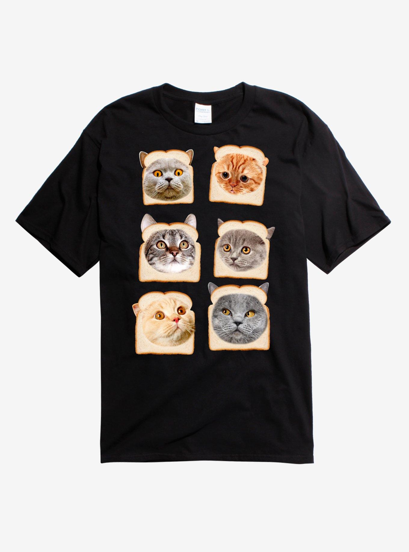 Cats In Bread T-Shirt, BLACK, hi-res