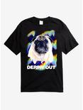 Derpn' Out Pug T-Shirt, BLACK, hi-res