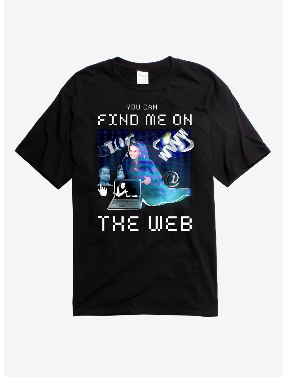 Find Me On The Web T-Shirt, BLACK, hi-res