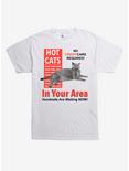 Hot Cats In Your Area T-Shirt, WHITE, hi-res
