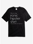 Ironic Hipster Shirt T-Shirt, BLACK, hi-res