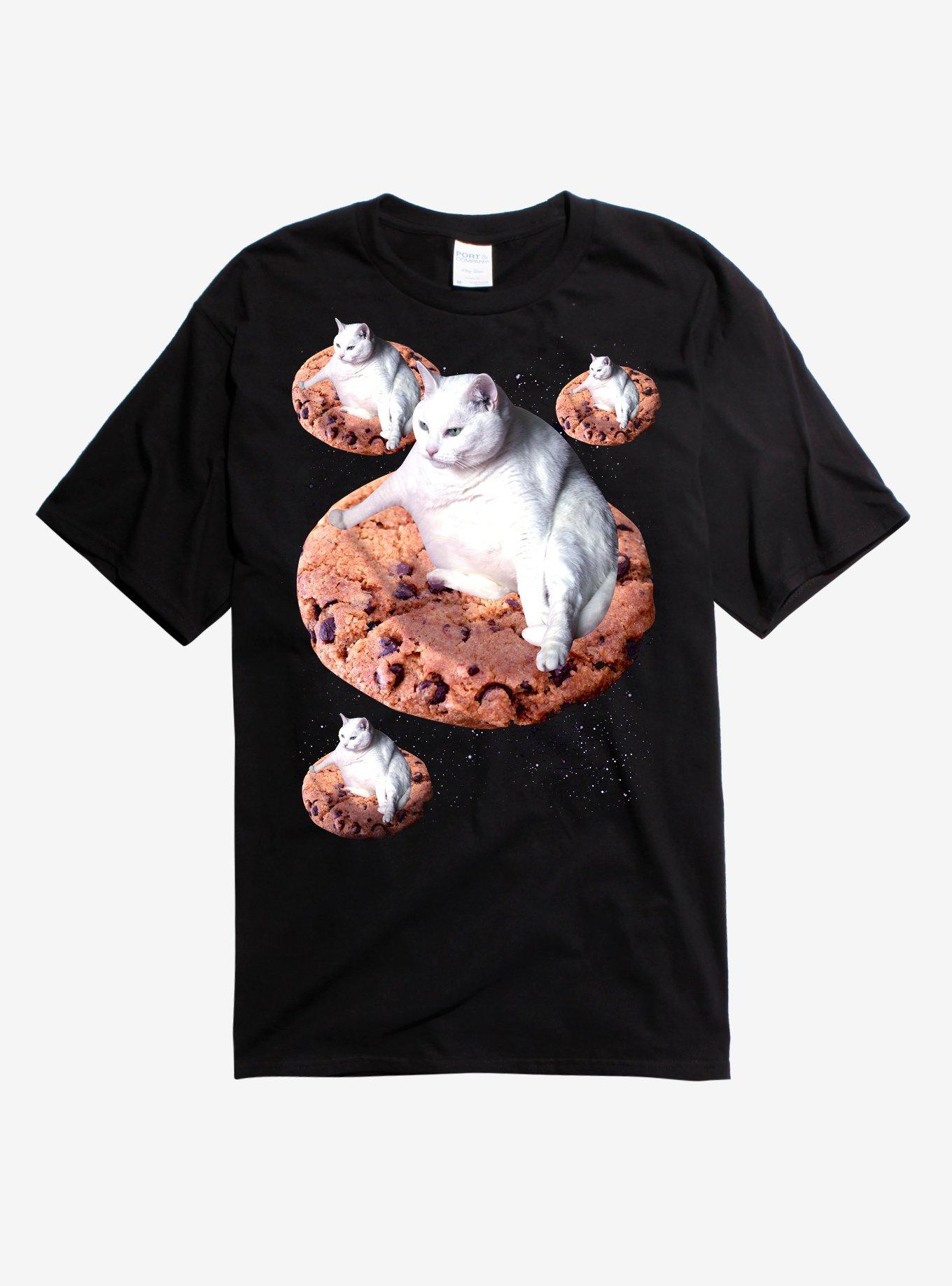 Cookie Cat Space T-Shirt, BLACK, hi-res