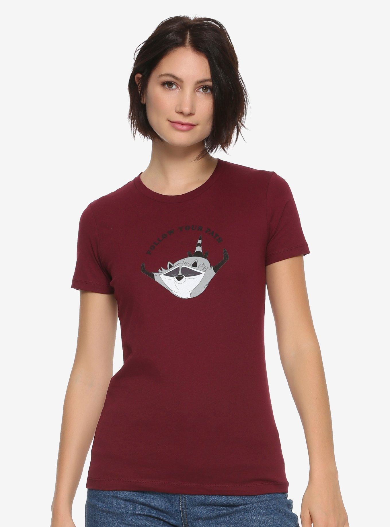Disney Pocahontas Meeko Womens Tee - BoxLunch Exclusive, WINE, hi-res