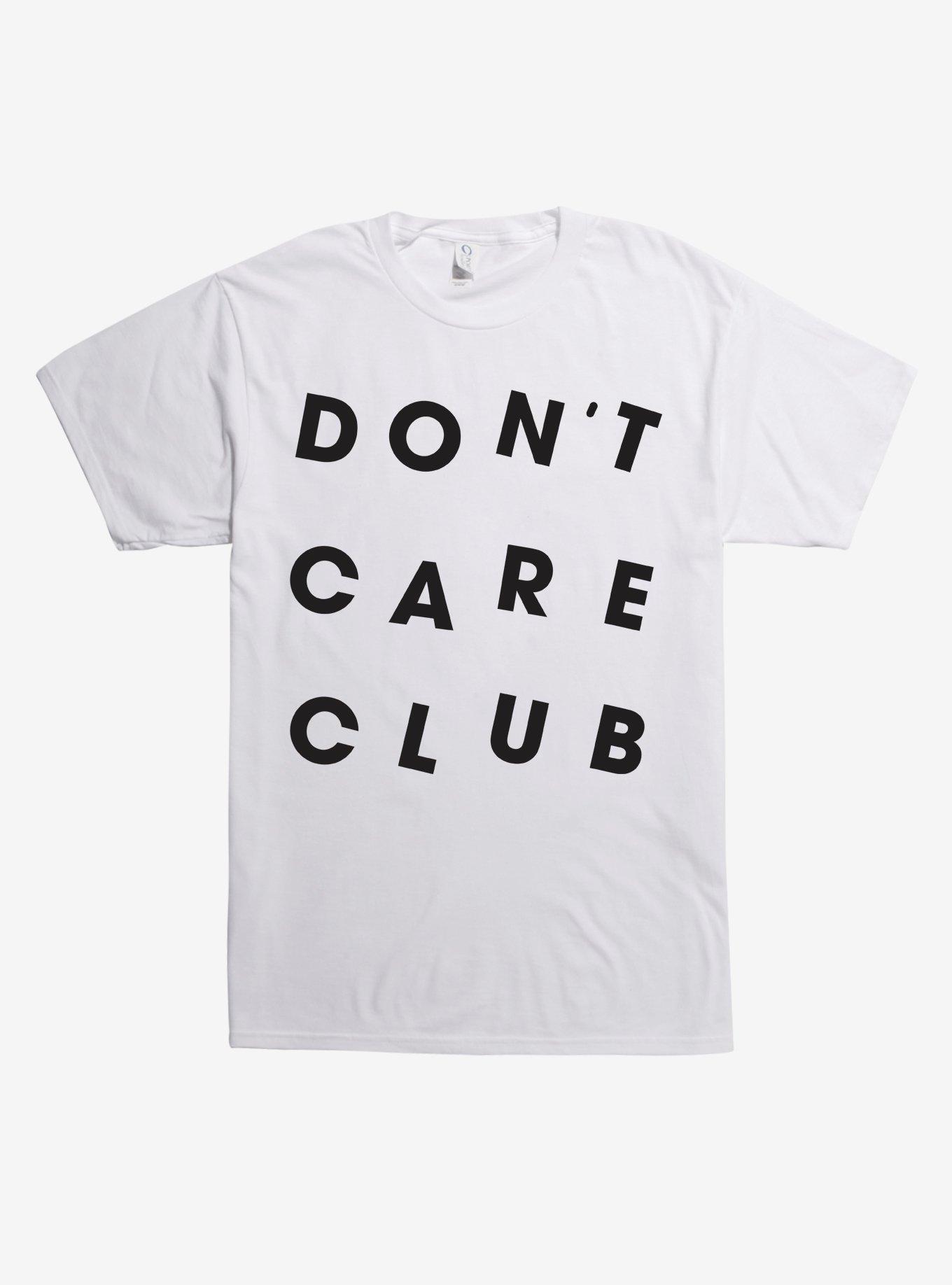Don’t Care Club T-Shirt, WHITE, hi-res