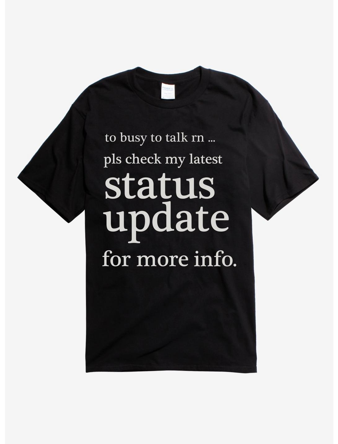 Status Update T-Shirt, BLACK, hi-res