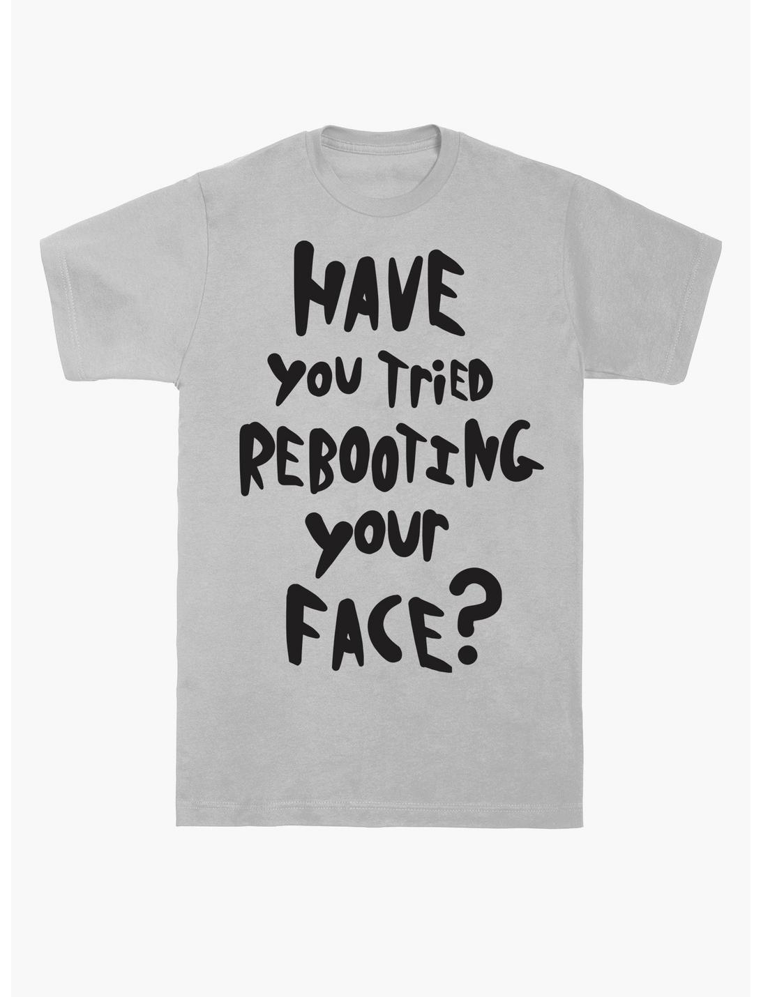 Rebooting Your Face T-Shirt, SILVER, hi-res