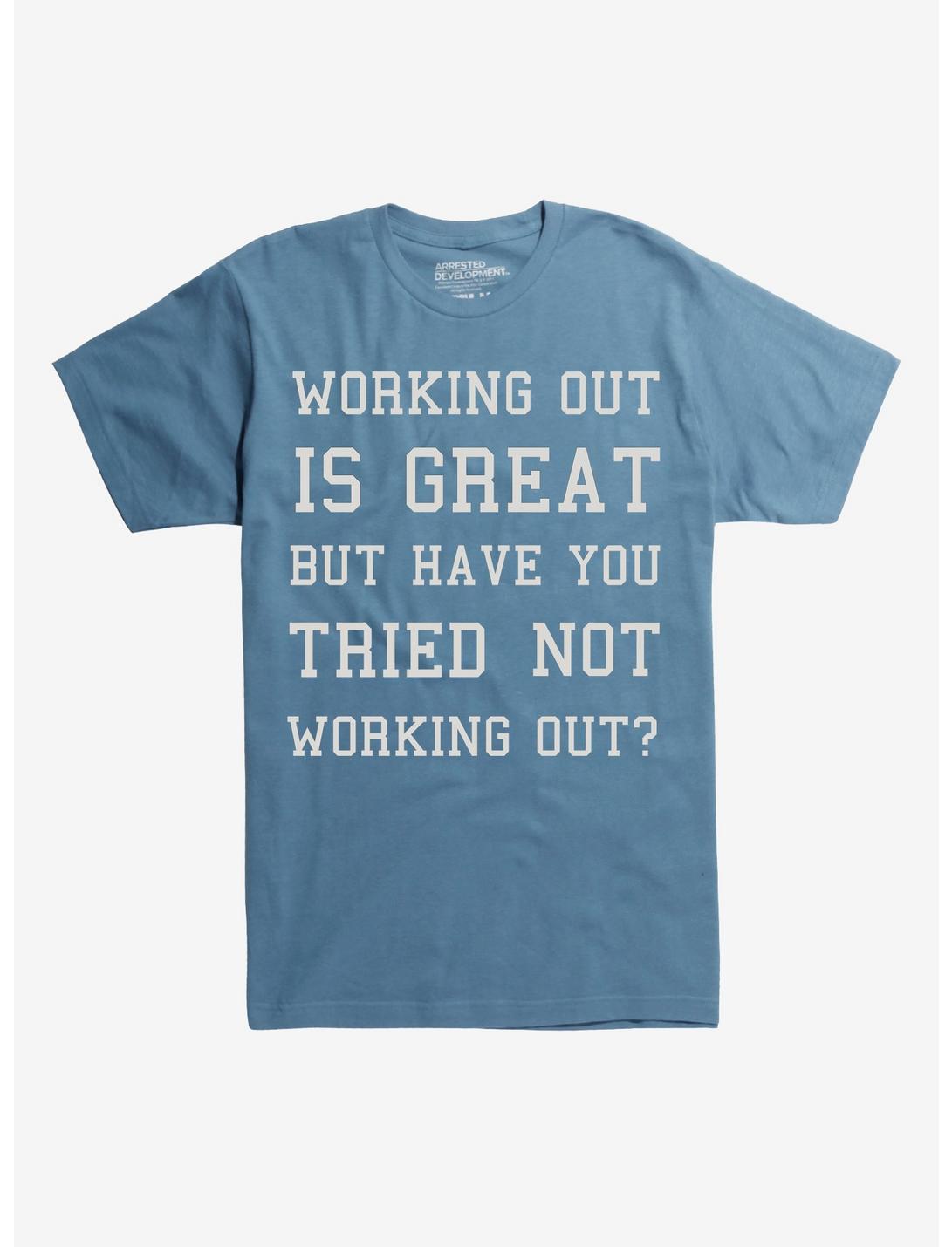 Try Not Working Out T-Shirt, STORM GREY, hi-res