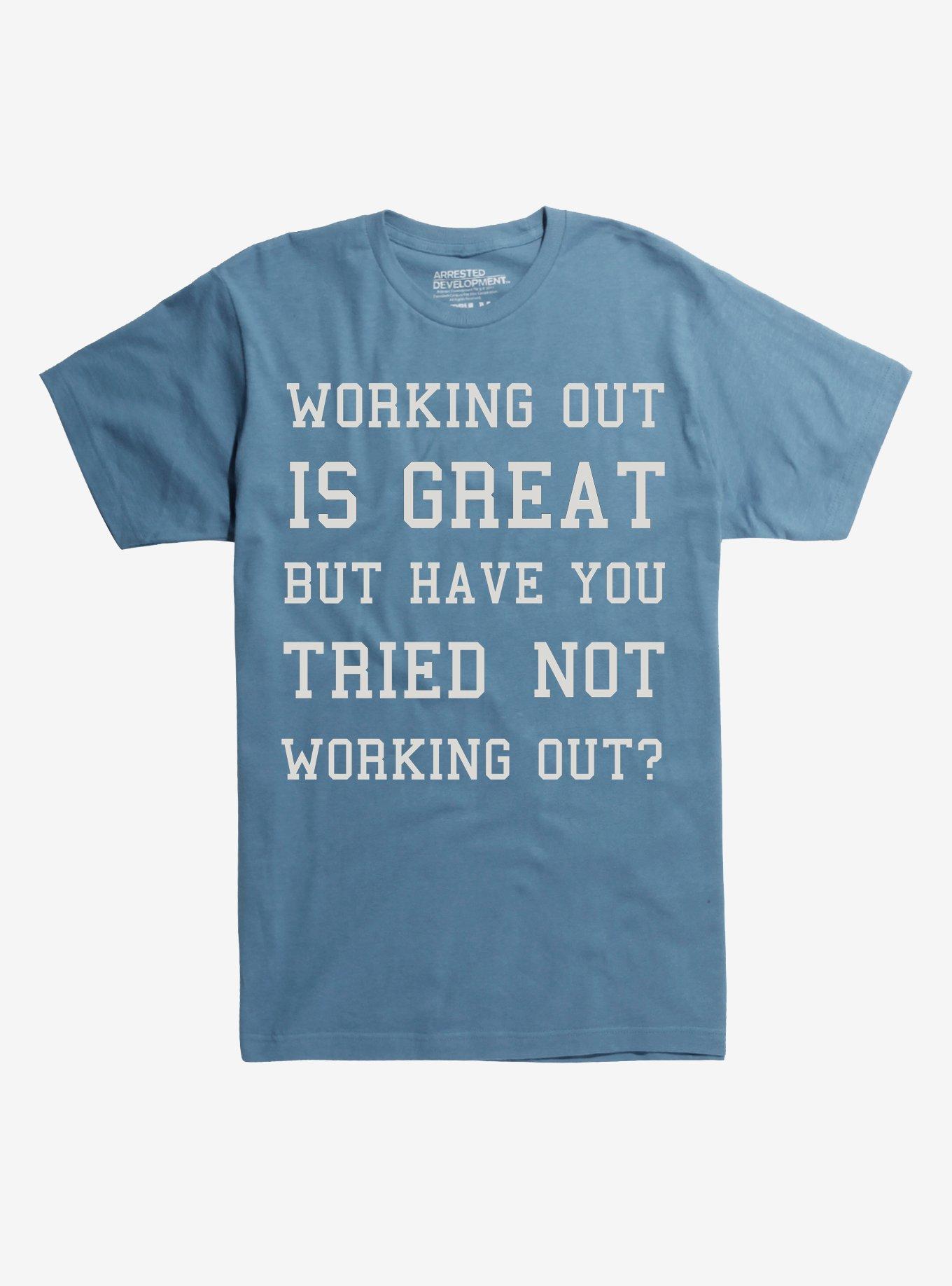 Try Not Working Out T-Shirt, STORM GREY, hi-res