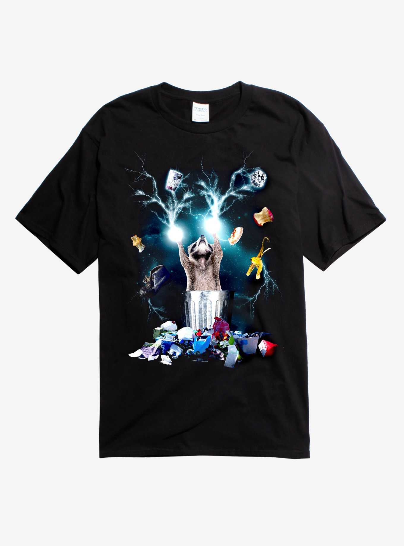 Dumpster Lightning Raccoon T-Shirt, , hi-res