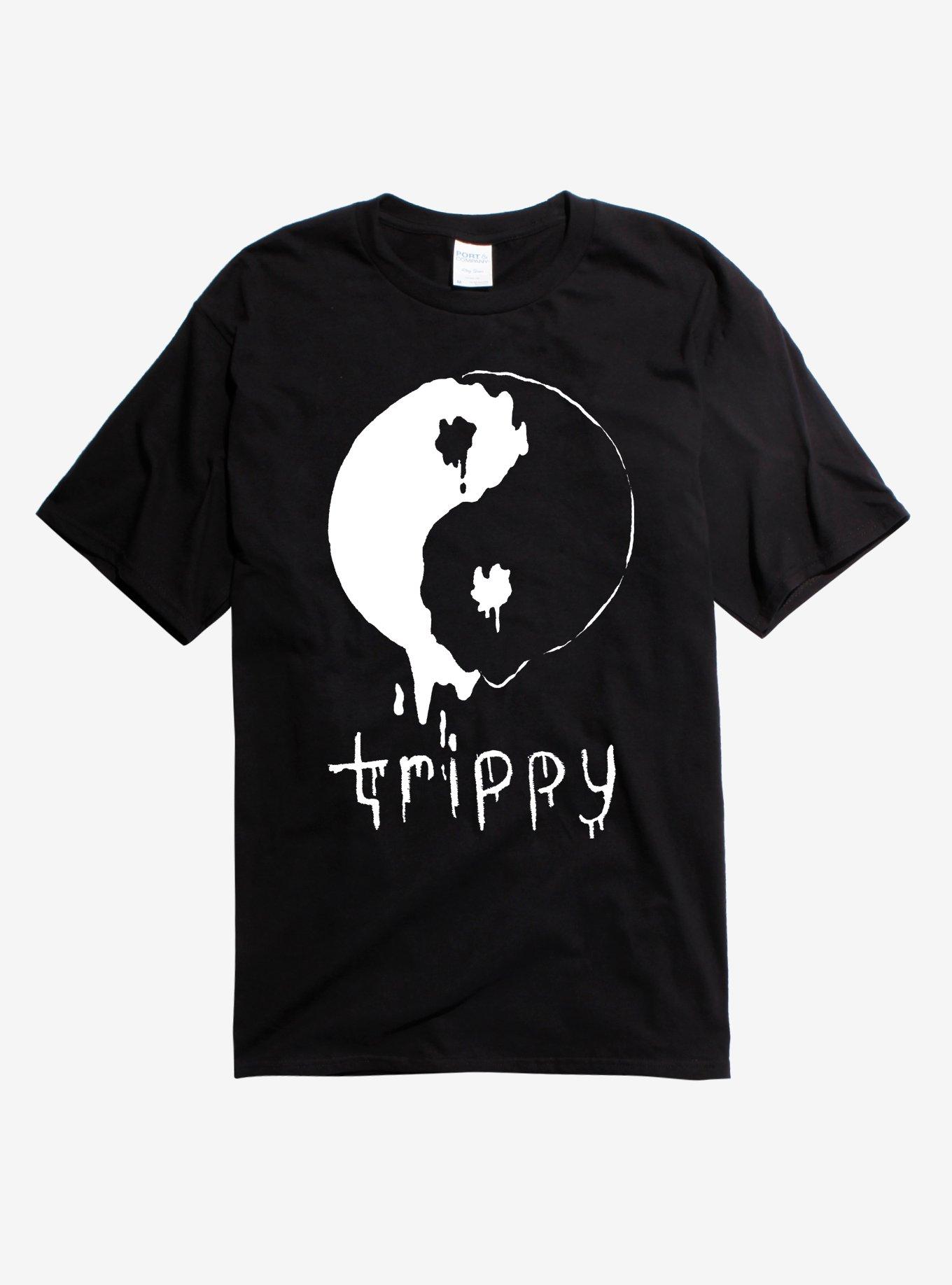Trippy Yin Yang T-Shirt, BLACK, hi-res