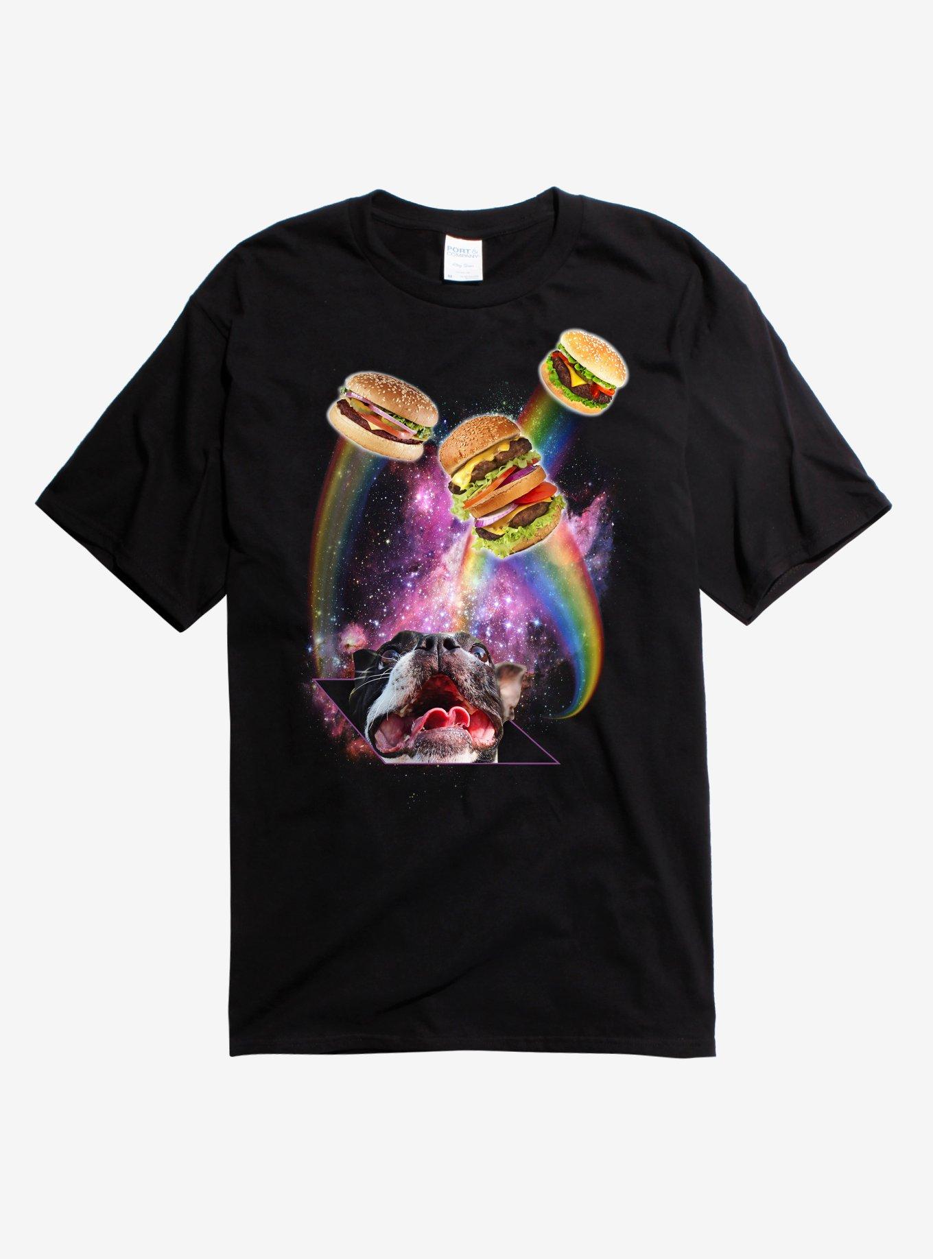 Burger Dog Galaxy T-Shirt, BLACK, hi-res