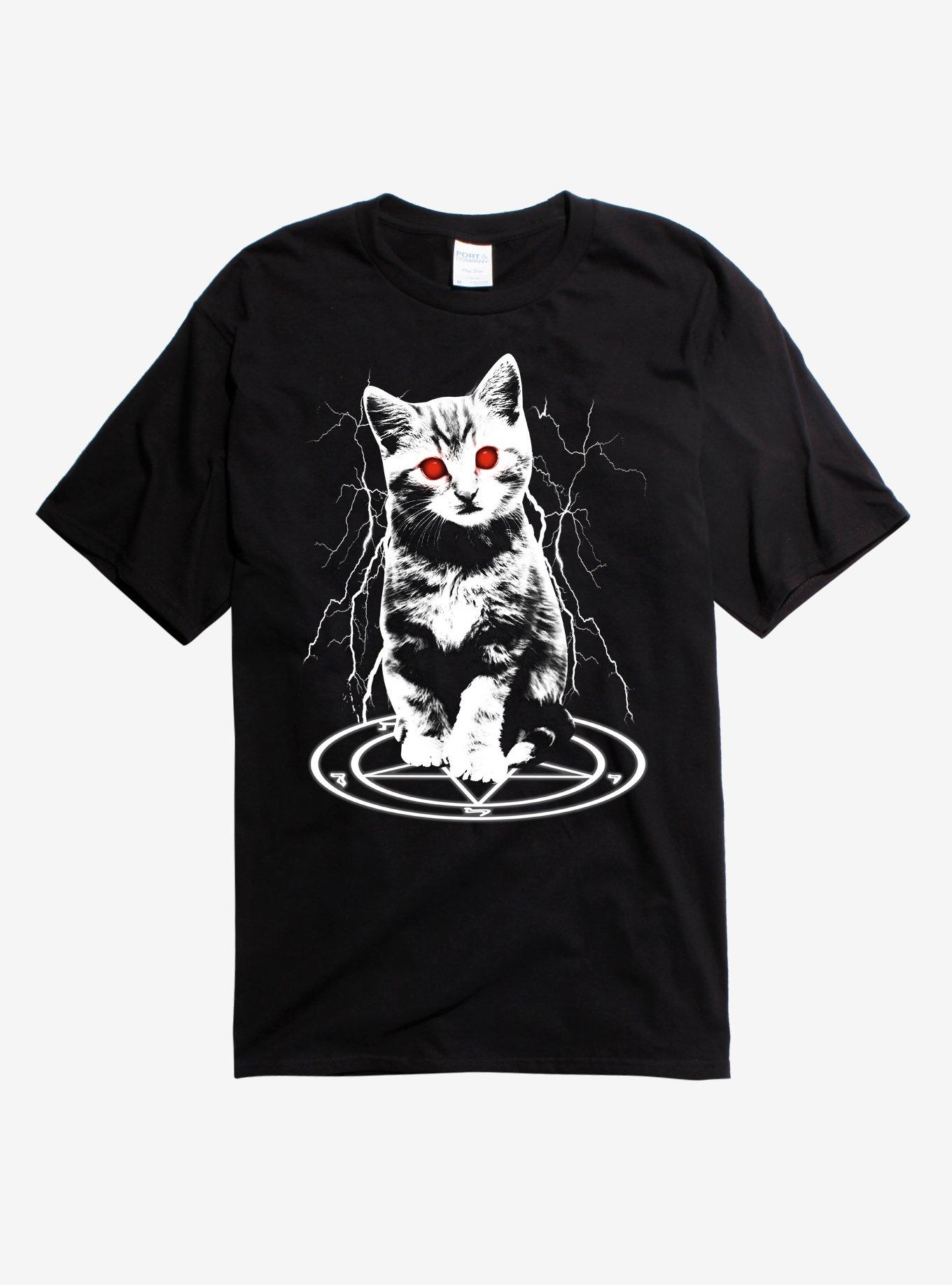 Demon cat shop t shirt