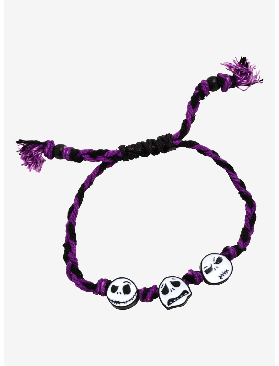The Nightmare Before Christmas Beaded Jack Face Bracelet - BoxLunch Exclusive, , hi-res