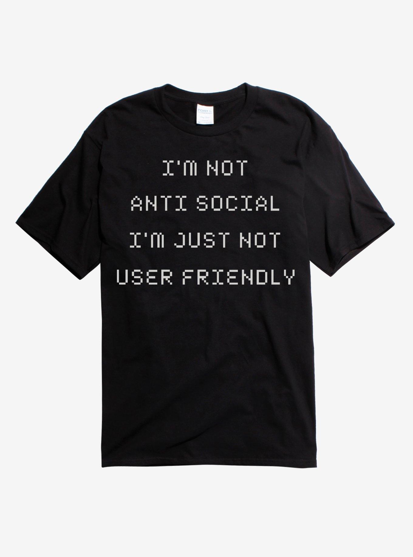 I'm Not Anti Social T-Shirt, , hi-res