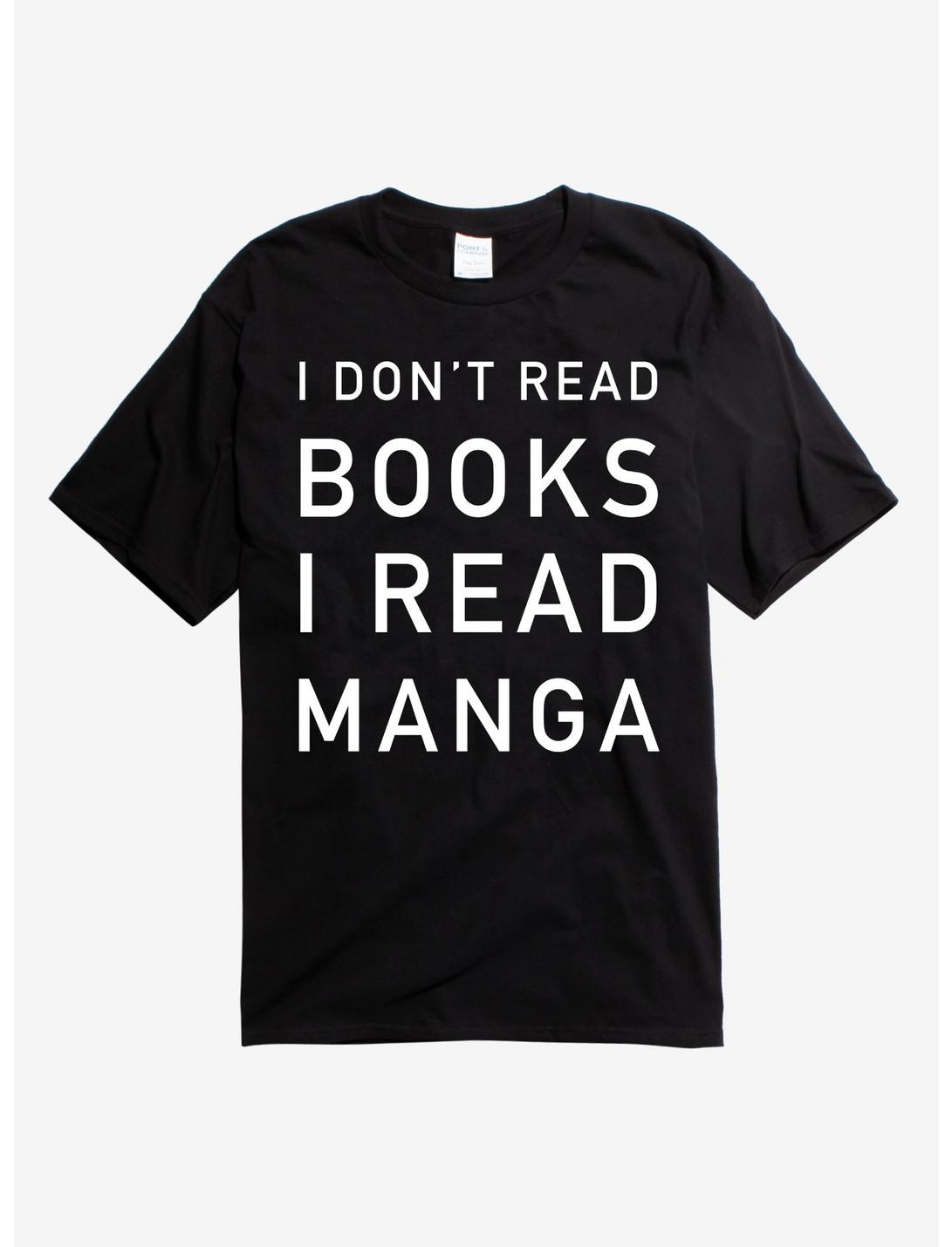 I Read Manga T-Shirt, BLACK, hi-res