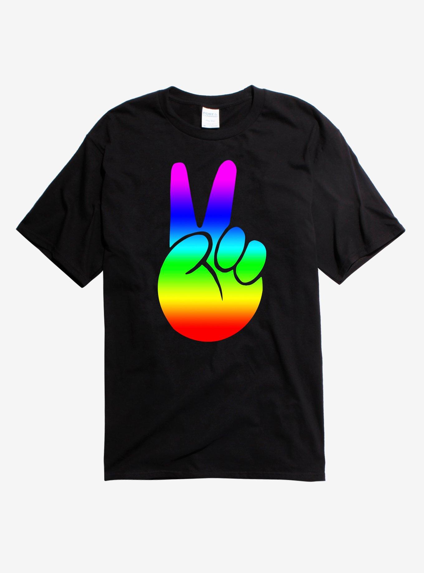 Peace Pride T-Shirt - BLACK | Hot Topic