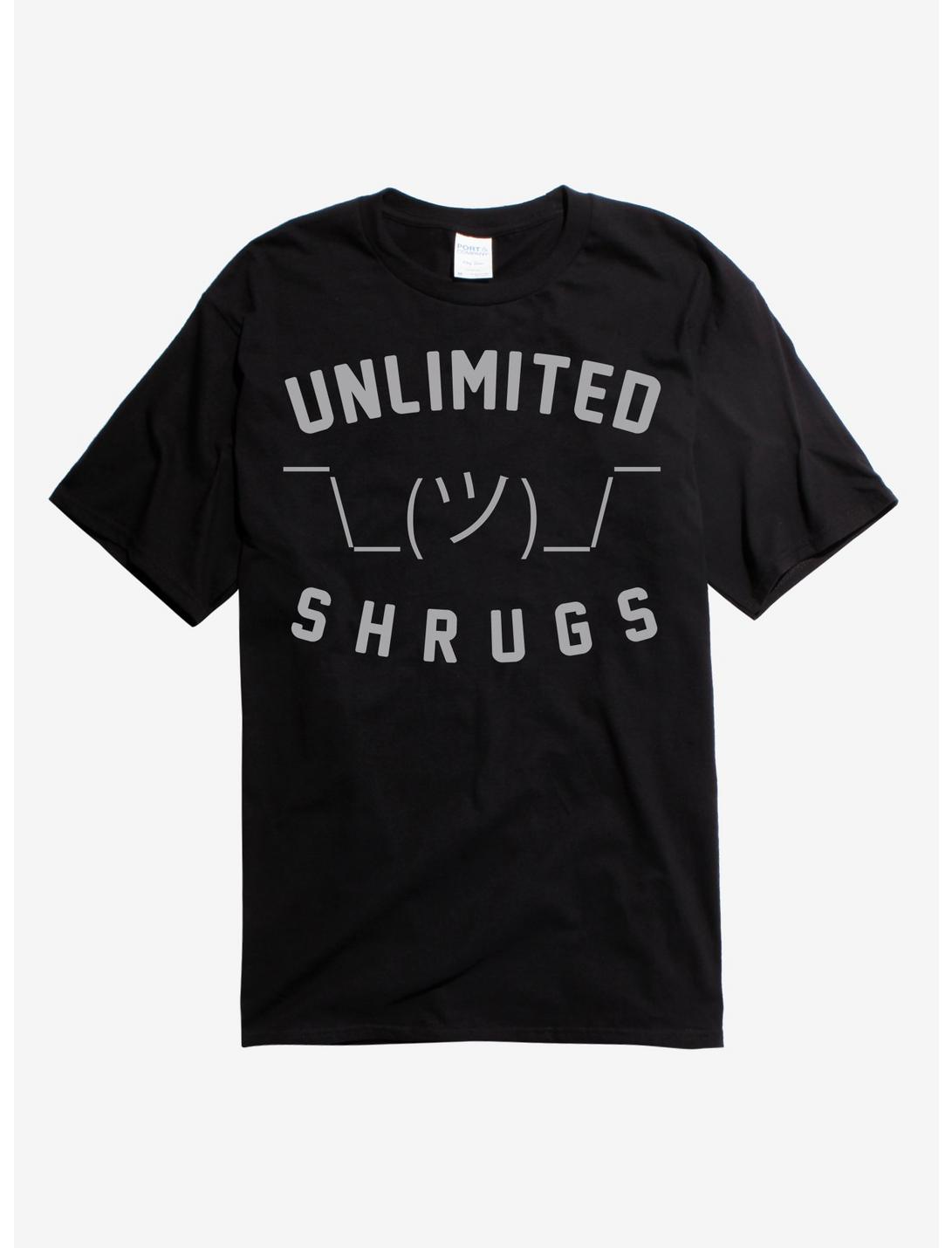 Unilimited Shrugs T-Shirt, BLACK, hi-res