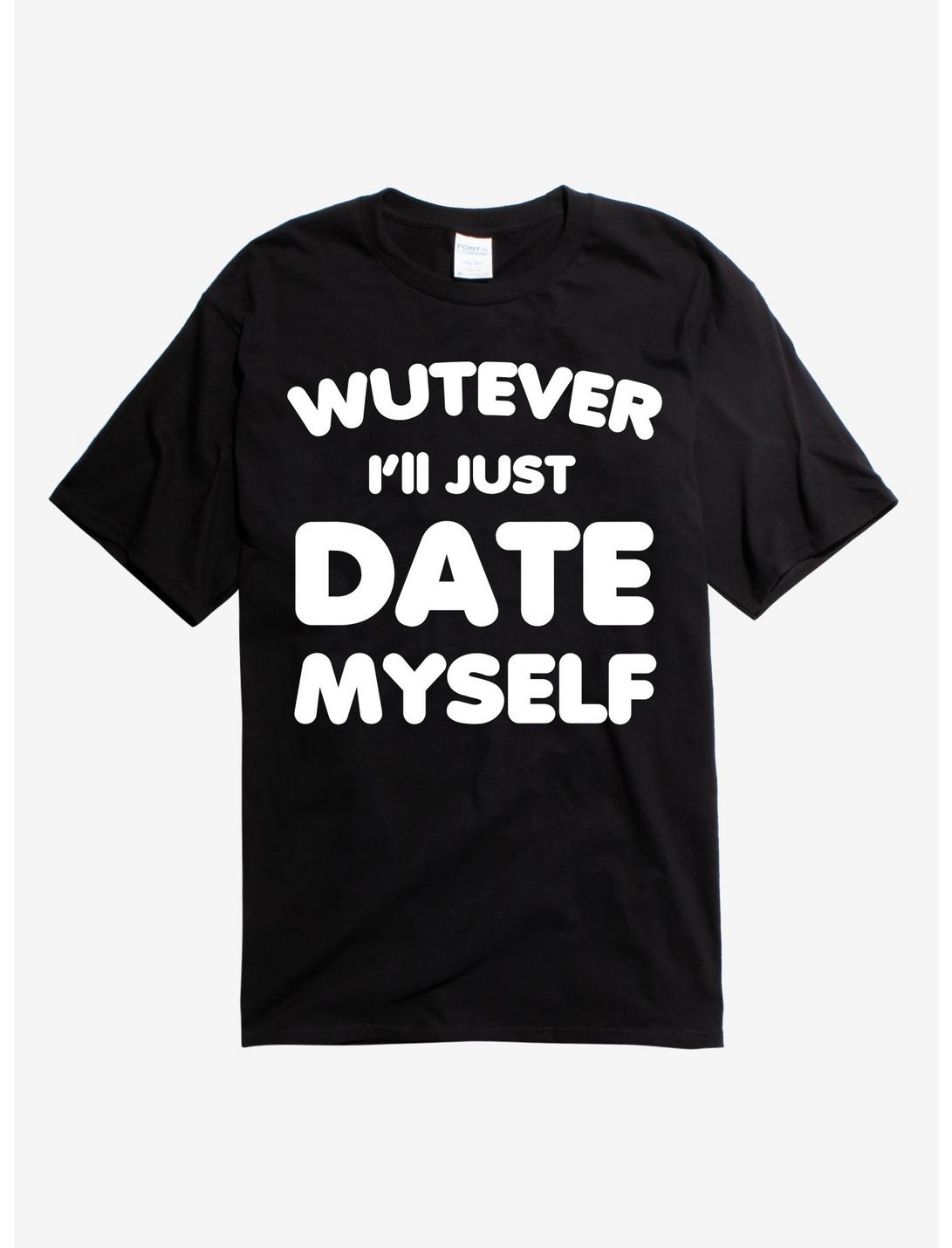 WTV I'll Just Date Myself T-Shirt, BLACK, hi-res