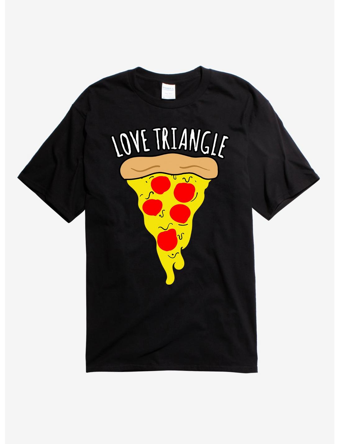 Love Triangle Pizza T-Shirt, BLACK, hi-res
