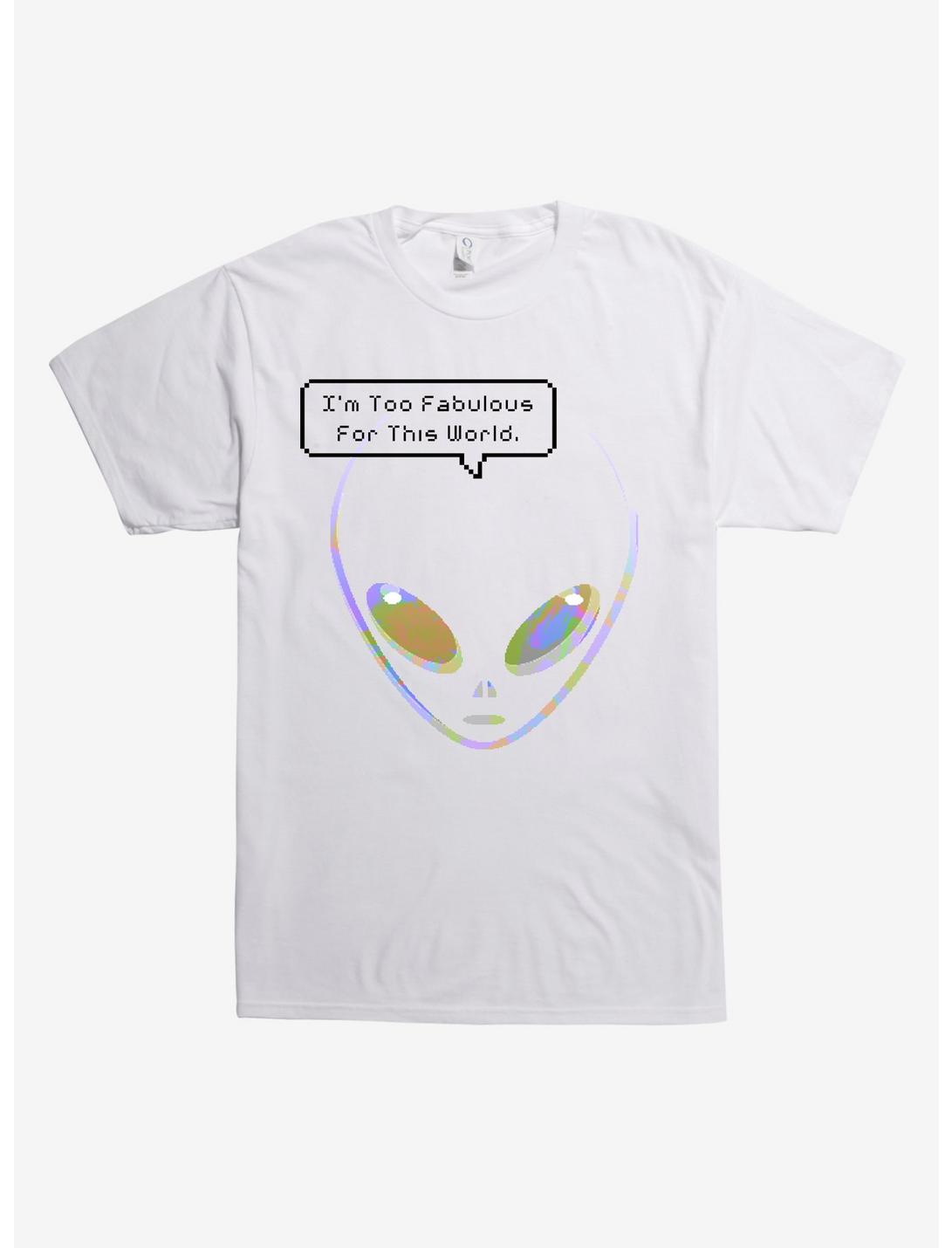 Too Fab For This World Alien T-Shirt, WHITE, hi-res