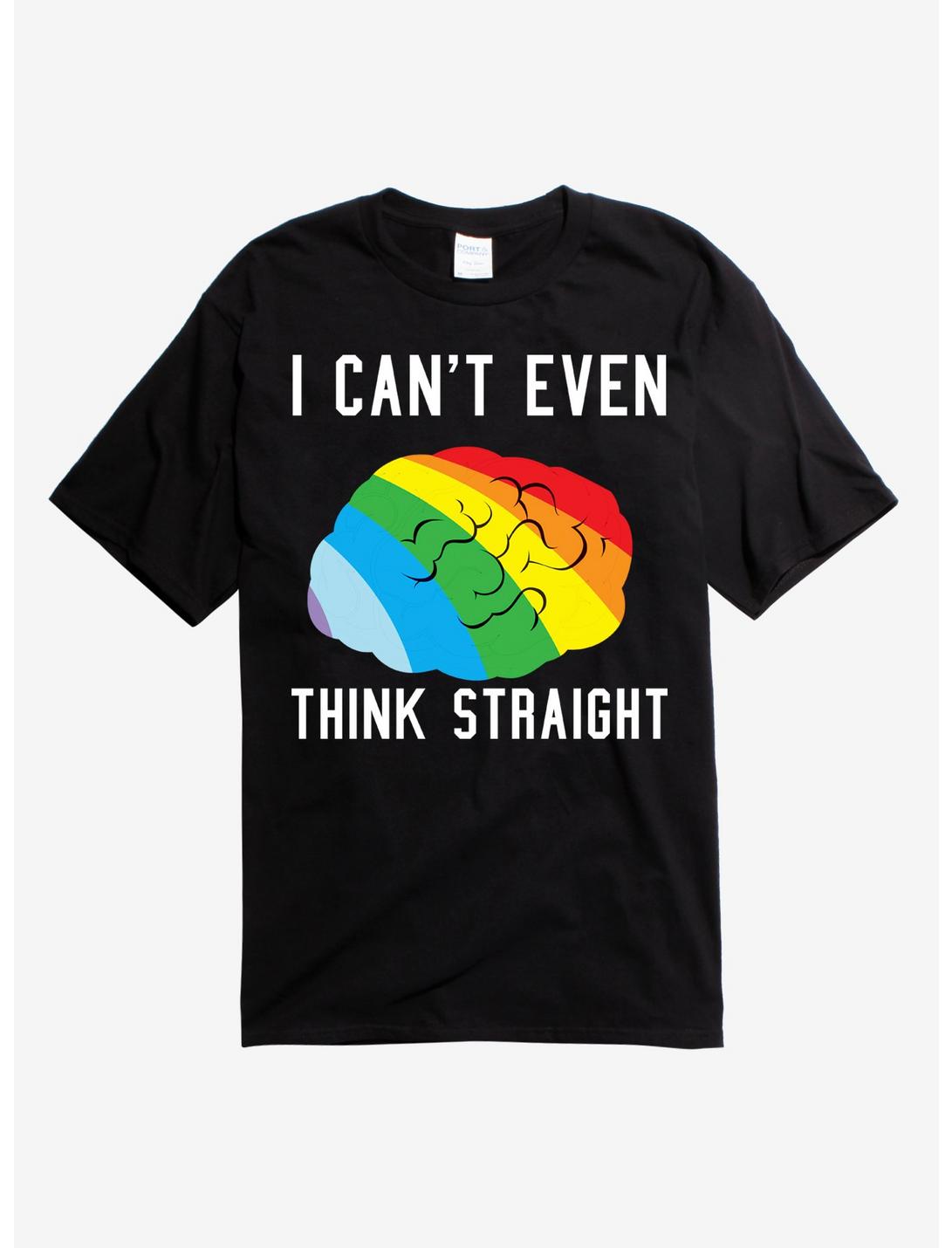 Can't Think Straight Pride T-Shirt, BLACK, hi-res