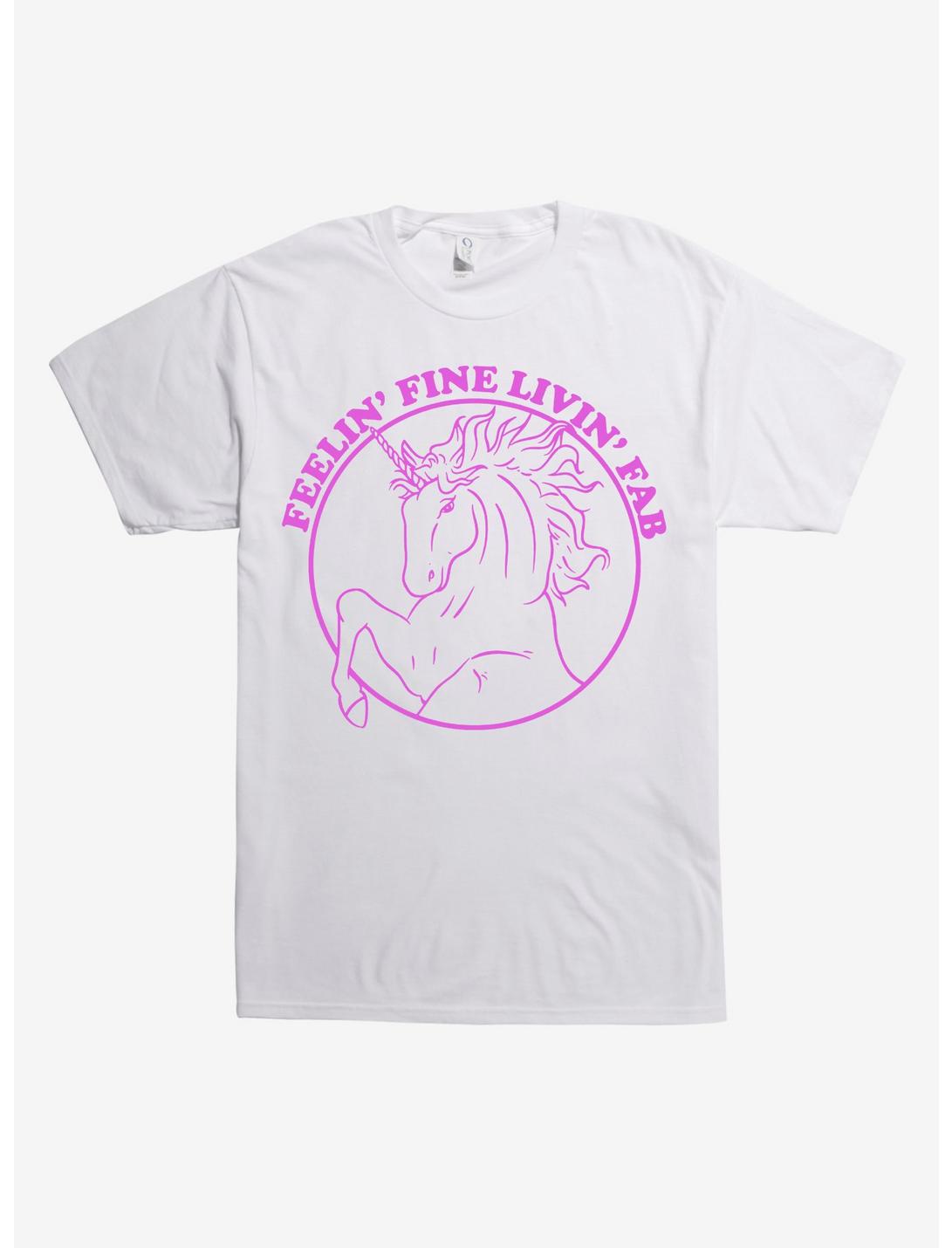 Livin Fab Unicorn T-Shirt, WHITE, hi-res