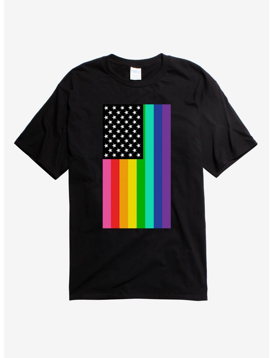 US Flag Pride T-Shirt, BLACK, hi-res