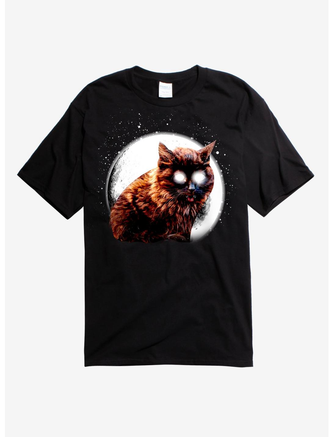 Black Cat T-Shirt, BLACK, hi-res