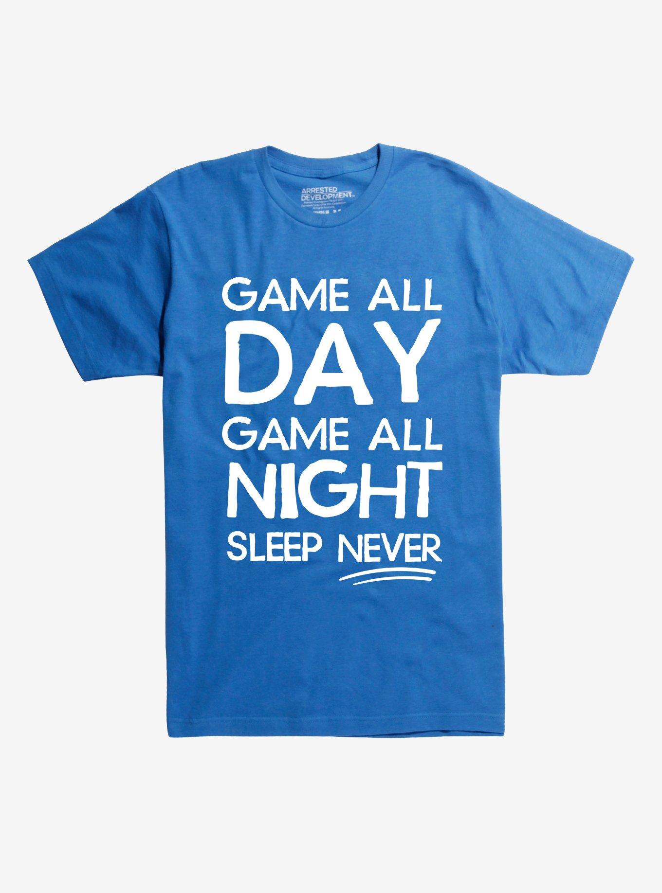 Game All Day And Night T-Shirt, ROYAL BLUE, hi-res