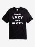 I'm Not Lazy I'm A Sloth T-Shirt, BLACK, hi-res