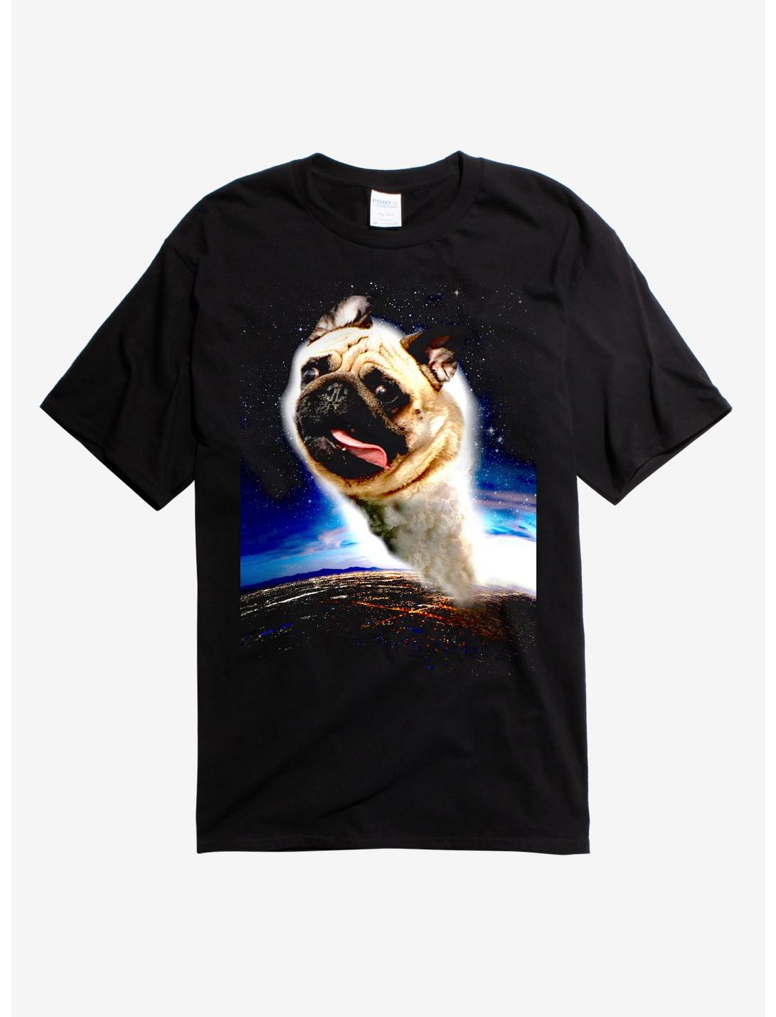 Pug Space T-Shirt, BLACK, hi-res